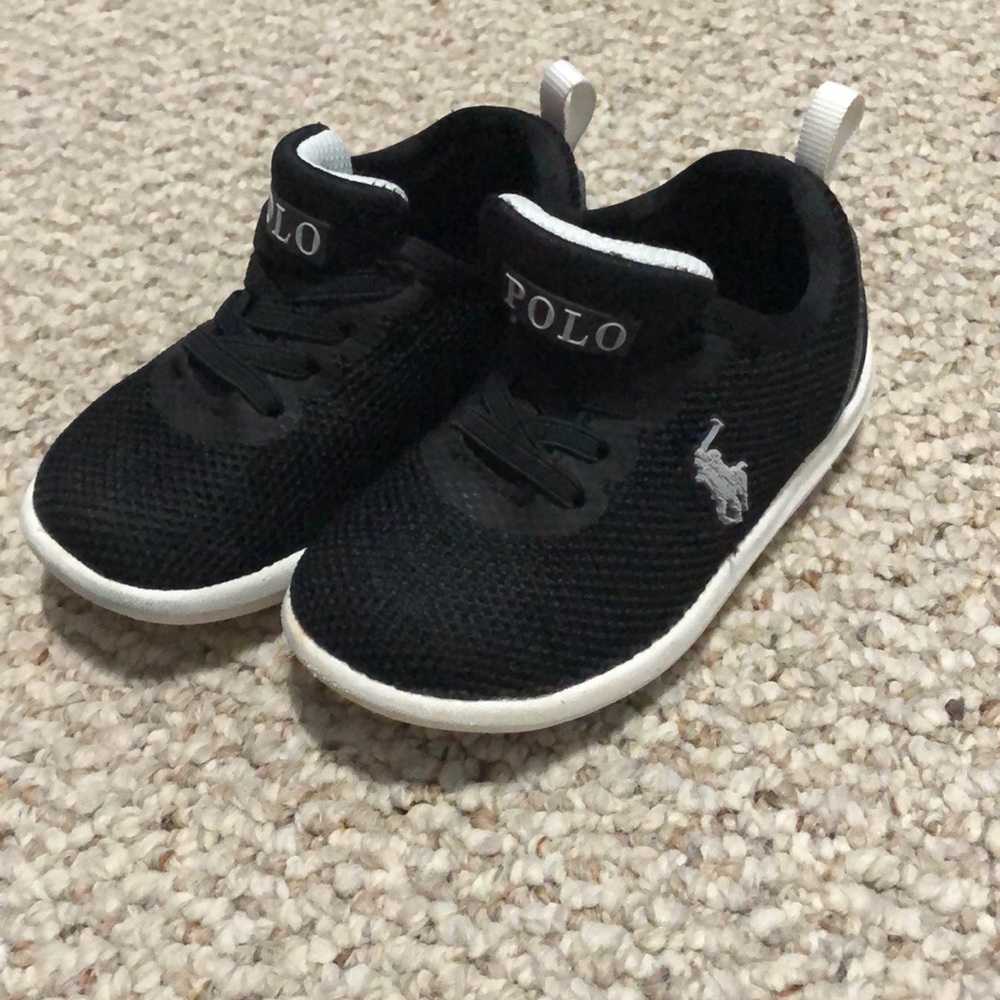 Black Polo toddler sneakers